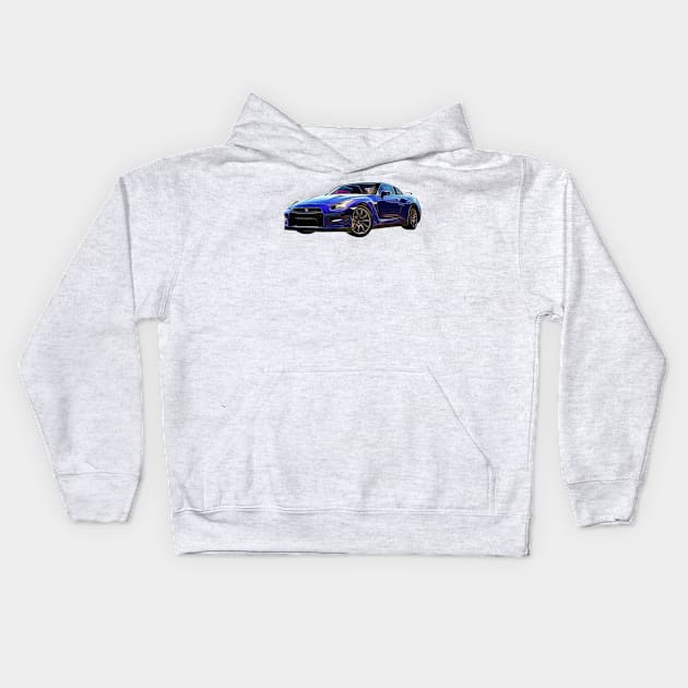 GTR r35 Cartoon Kids Hoodie by Auto-Prints